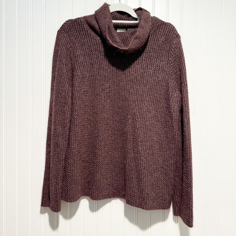 Linden Hill Purple Mohair Blend Turtleneck Sweater Size Large